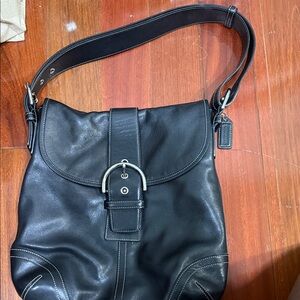 Coach Black Leather Crossbody Bag